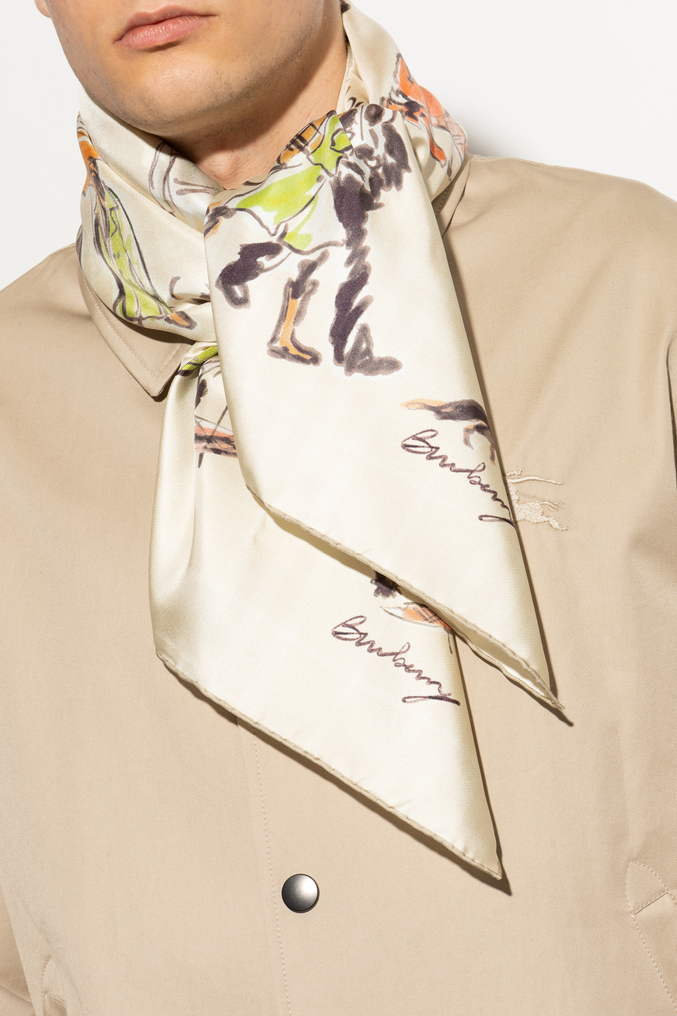スカーフ Burberry SCARF (8113050 C3001) Burberry Silk scarf | Men's Accessorie | Vitkac